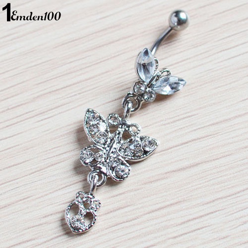 Khuyên RốN HìNh BướM ĐíNh Đá ThờI Trang