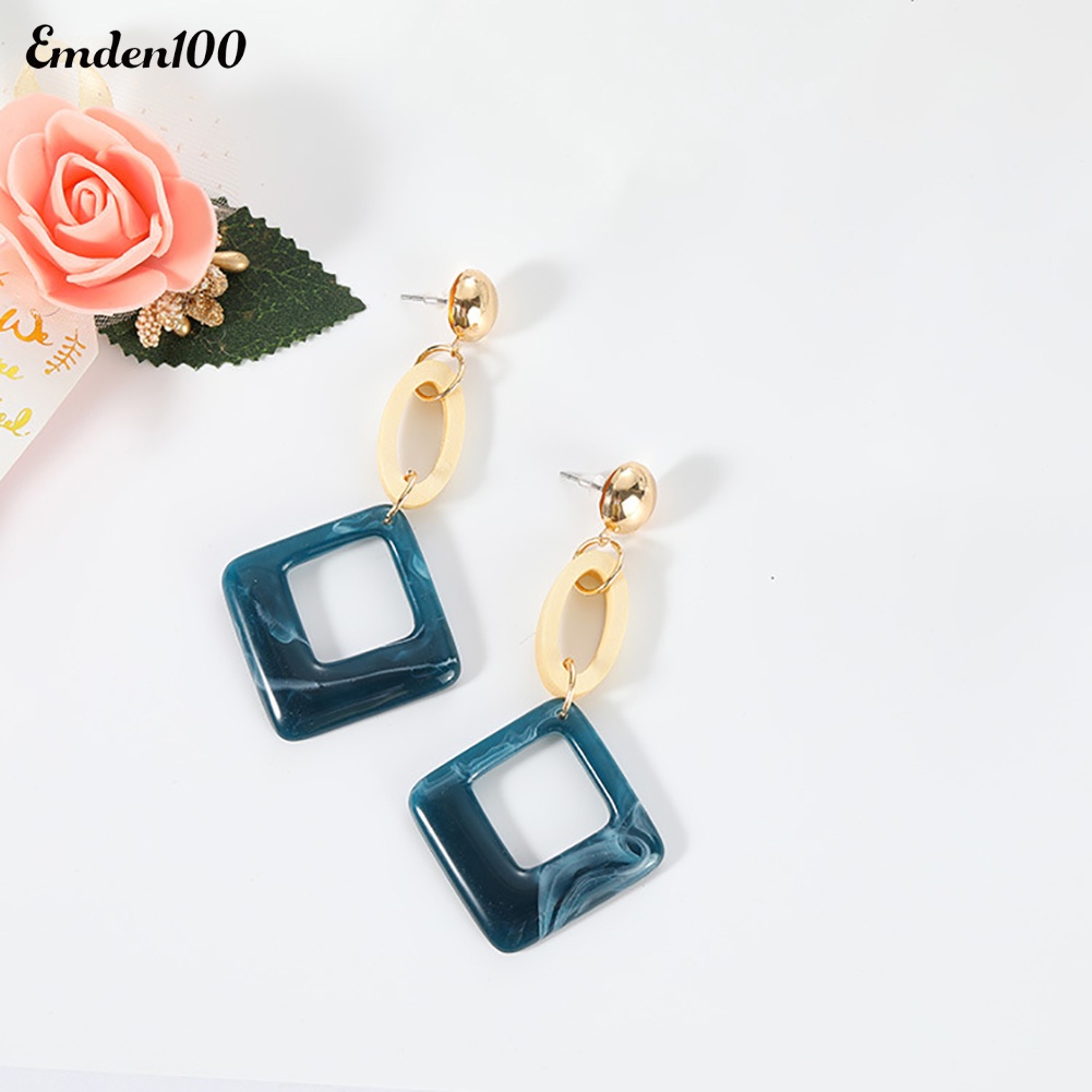 Đôi Khuyên Tai Dài Bản Tròn Vintage Cho Nữ