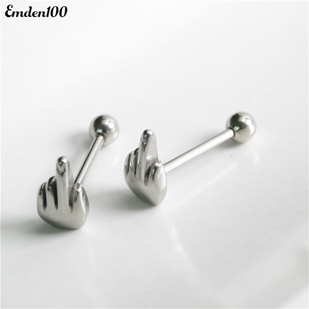 1 Khuyên Xỏ Lưỡi Bằng Thép Không Gỉ Cá Tính