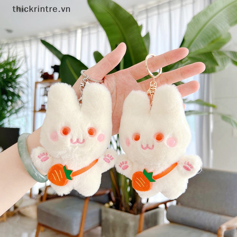 Móc Khóa Thỏ Nhồi Bông Dễ Thương Dùng Làm Quà Tặng