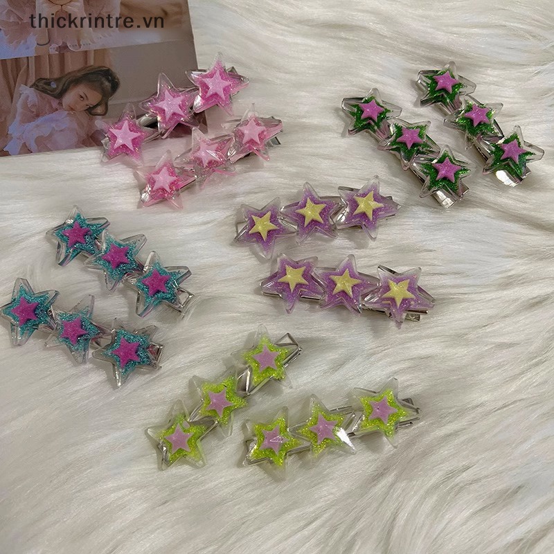 Kẹp Tóc Hình Ngôi Sao Lấp Lánh Thời Trang Mùa Hè Y2K 1 Cái Cho Nữ