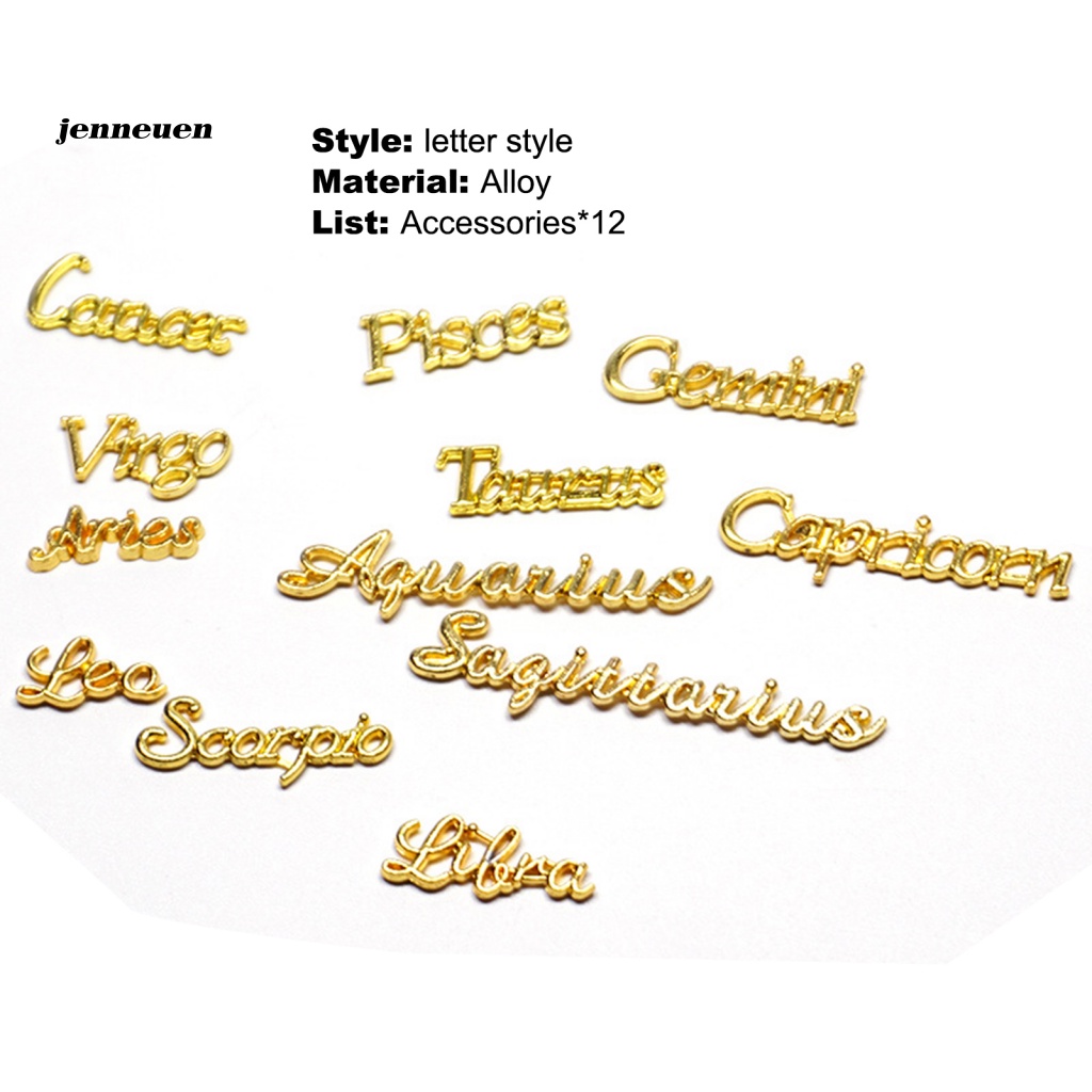 Set 12 Phụ Kiện Trang Trí Móng Tay Nghệ Thuật Hình Chòm Sao Lấp Lánh Cho Nữ