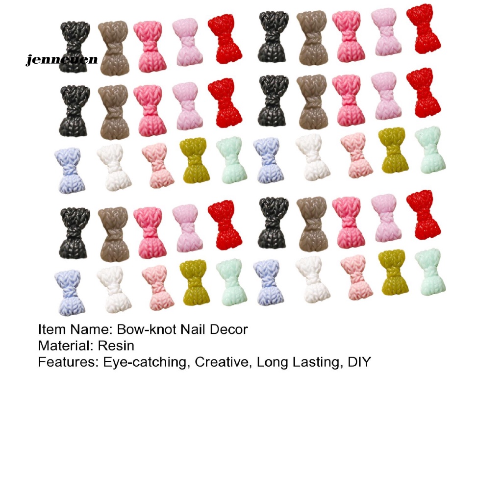 Bộ 50 Hạt Nơ 3D Bằng Nhựa Resin Trang Trí Móng Tay Nghệ Thuật