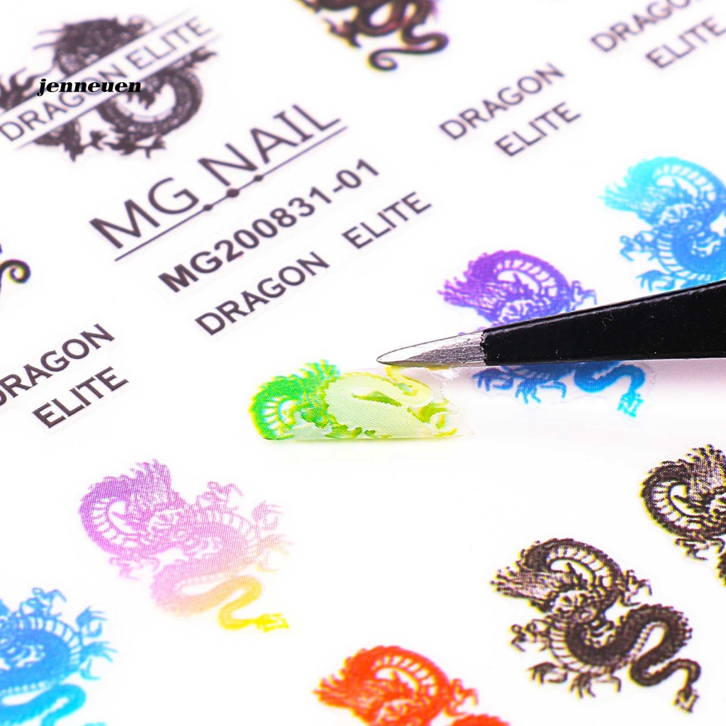 Miếng Dán Trang Trí Móng Tay Chống Nước Họa Tiết Rồng Trung Hoa