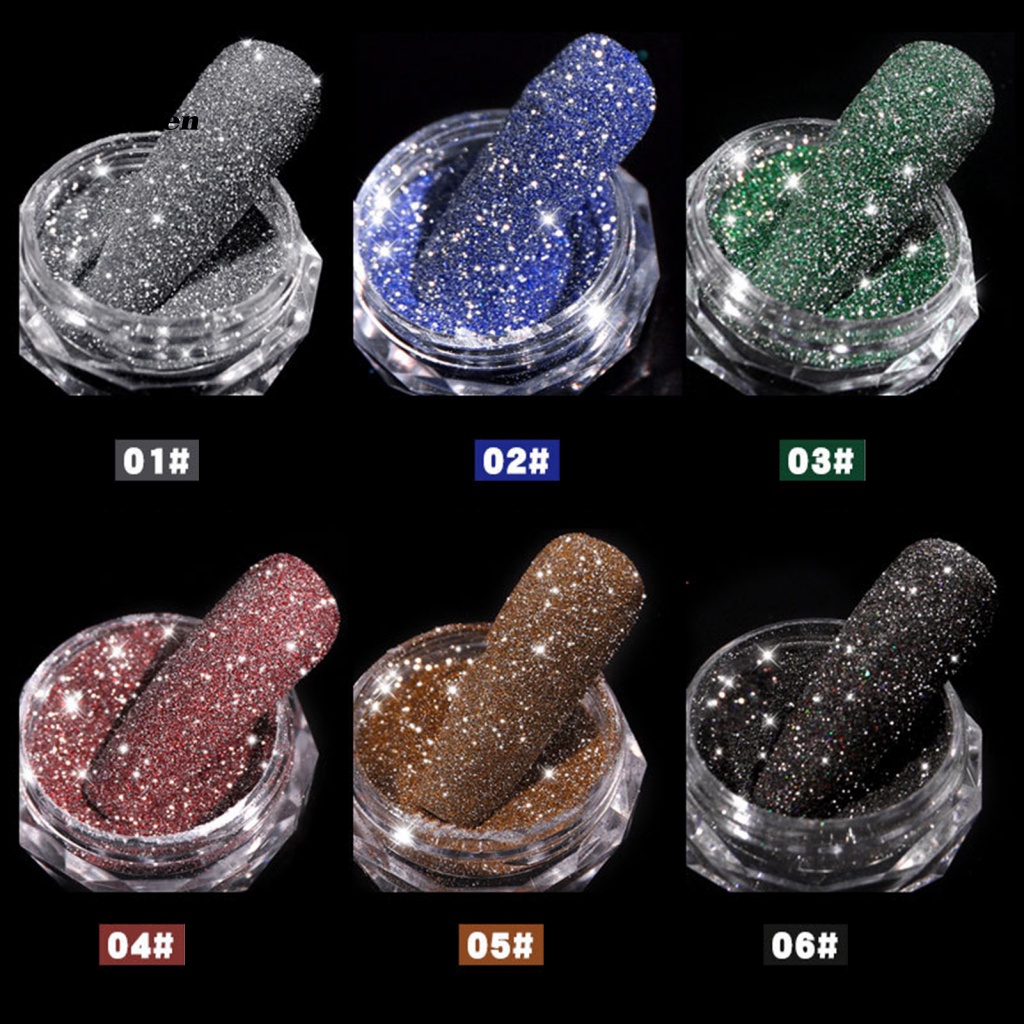 1 Hộp Bột Bắt Sáng Trang Trí Móng Tay Thân Thiện Với Da Dễ Sử Dụng