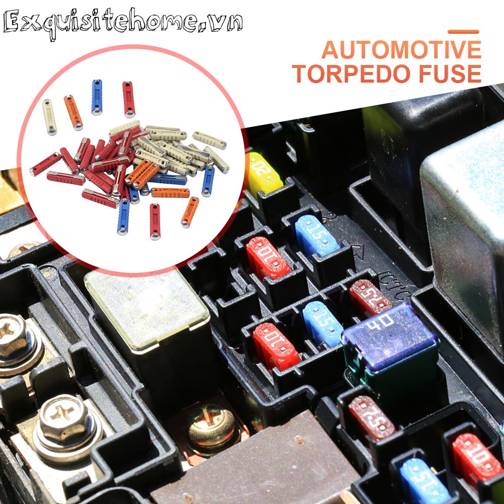 Cầu Chì Torpedo 12V Bằng Kẽm Cho Xe Hơi Cổ Điển 5 / 8 / 16 / 25A