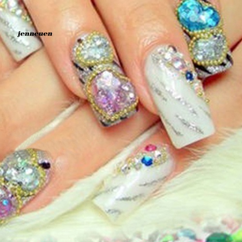 Bộ 2000 Đá Đính Trang Trí Móng Tay Nghệ Thuật Mặt Phẳng Bằng Acrylic Hỗn Hợp Diy