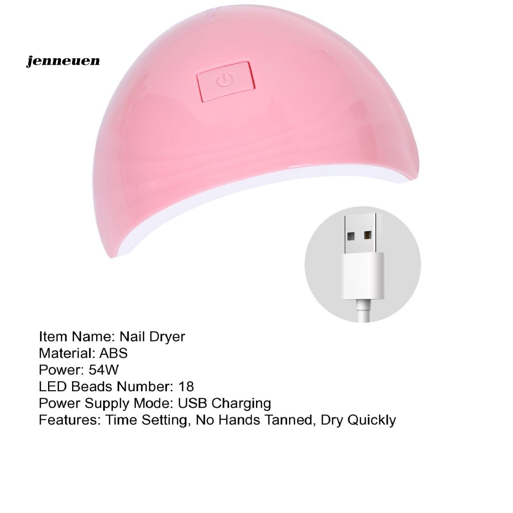 Máy Sấy Khô Móng Tay 54W 18 Bóng LED Kích Thước Nhỏ Gọn Dành Cho Người Mới Bắt Đầu