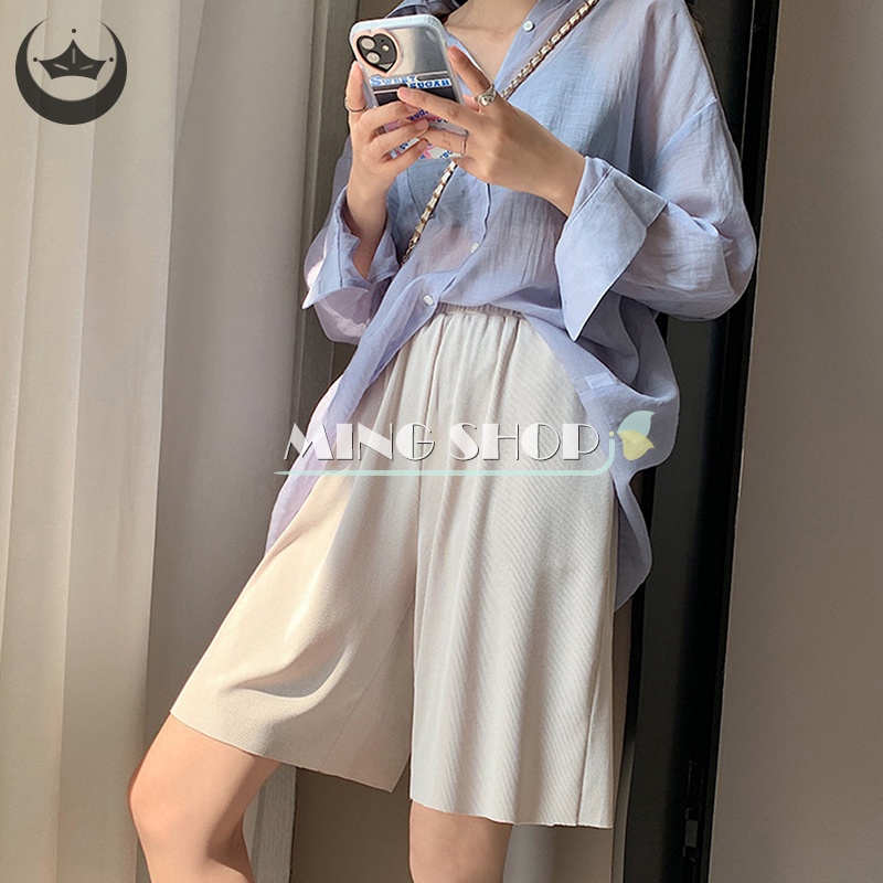 Quần Short Nữ Lưng Thun Phong Cách Hàn Quốc