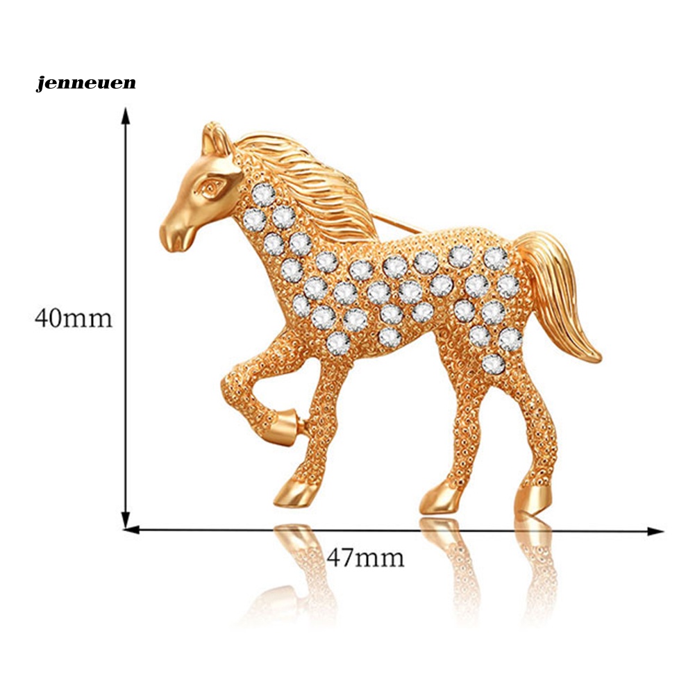 Ghim Cài Áo Hình Ngựa Đính Đá Thời Trang Cho Nam Và Nữ