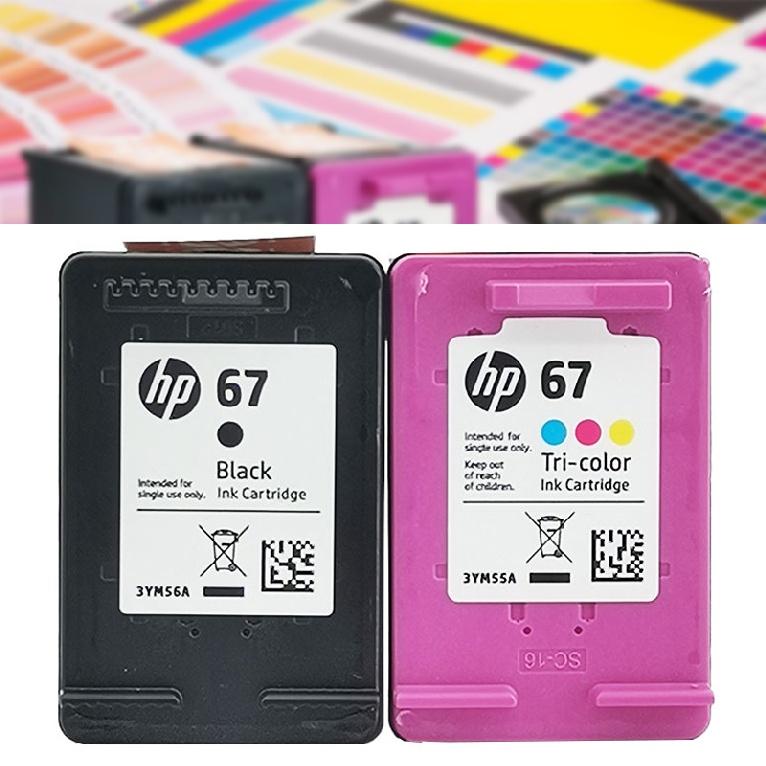 Mengqi 67 Black/Tri-Color Ink Cartridge for HP DeskJet 2700 2723 2330 6020 2320 2332
