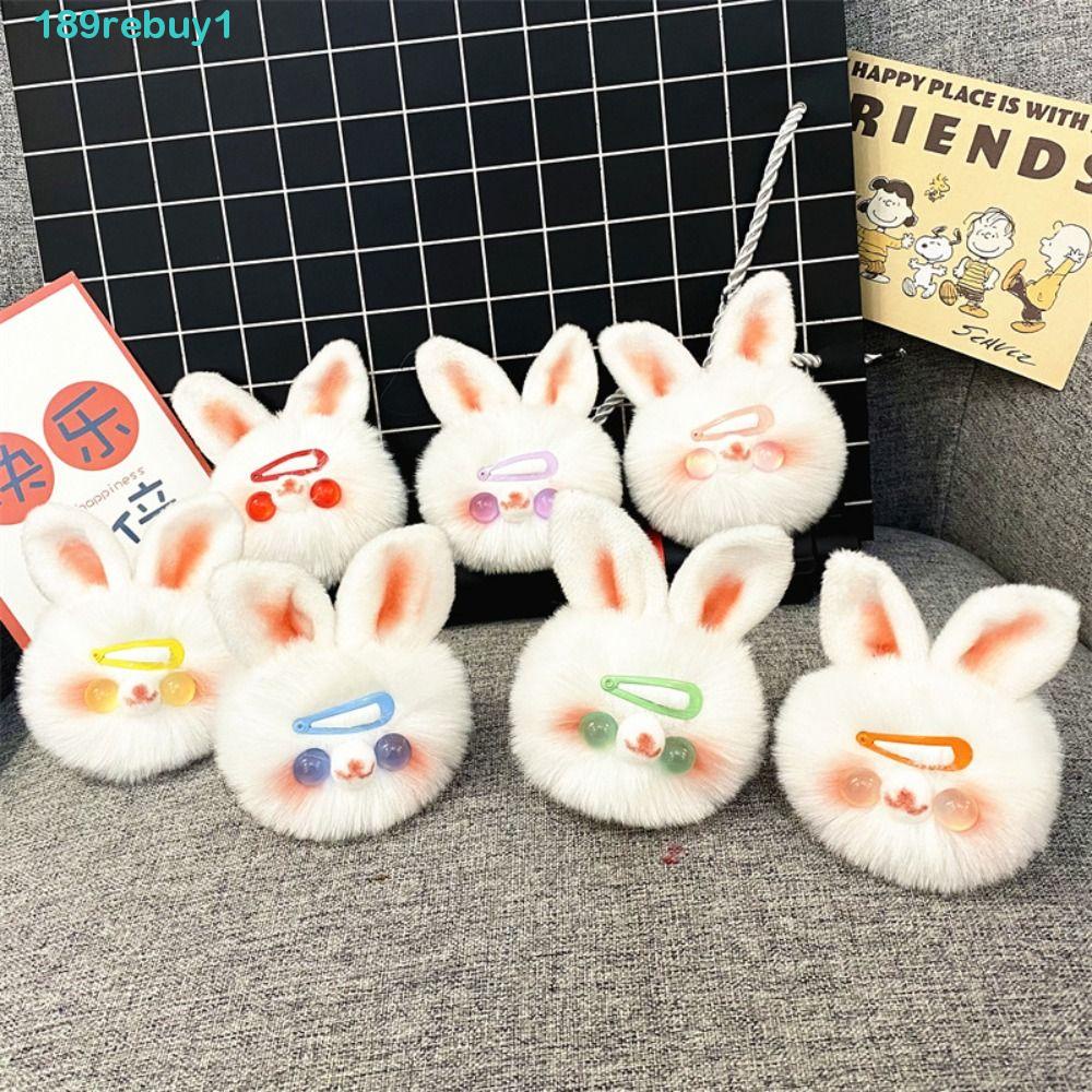 Móc Khóa Thỏ Nhồi Bông REBUY1 Dễ Thương