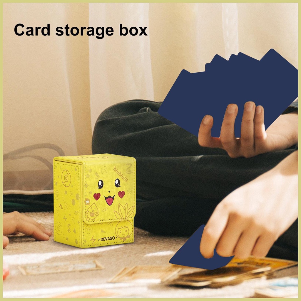 Hộp Đựng Thẻ Bài Tarot Bằng Da PU Khóa Nam Châm In Hoạt Hình Dễ Thương