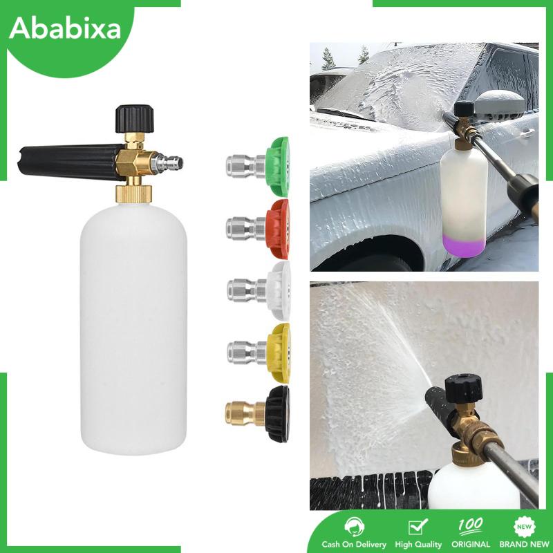 Bình Xịt Bọt Xà Phòng 1 / 4 inch Kết Nối Nhanh 1L Kèm 5 Đầu Phun Áp Suất Dùng Rửa Mặt