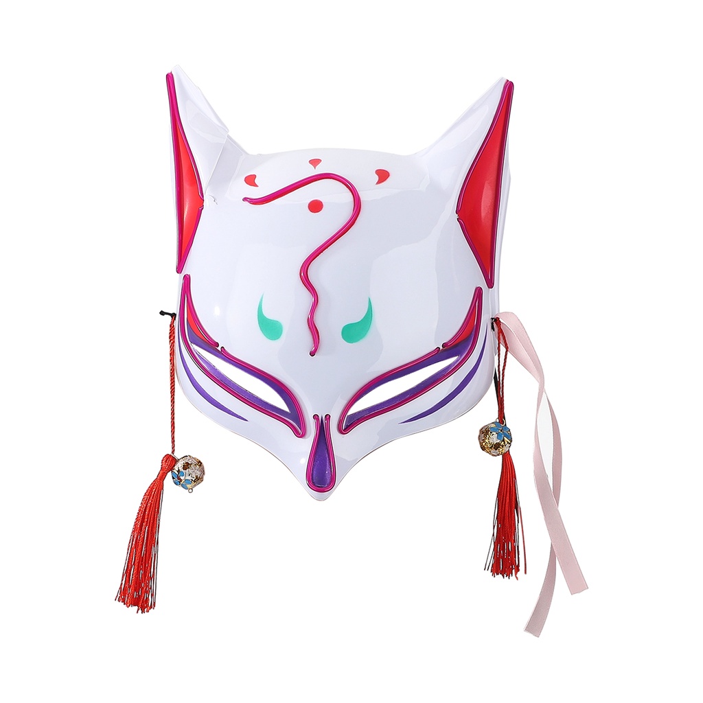 Mặt Nạ Cáo Bằng pvc Màu Tím / Xanh Lá / Đỏ 28 X 17.5Cm Trang Trí Tiệc halloween