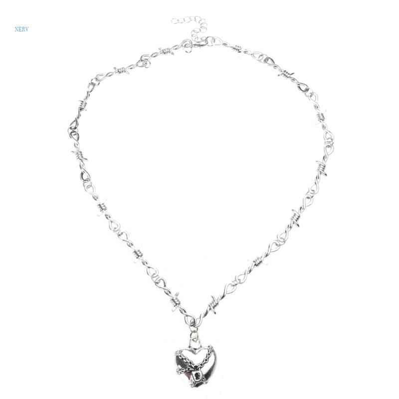 Vòng Cổ Choker Mặt Ổ Khóa Trái Tim Phong Cách Hip Hop