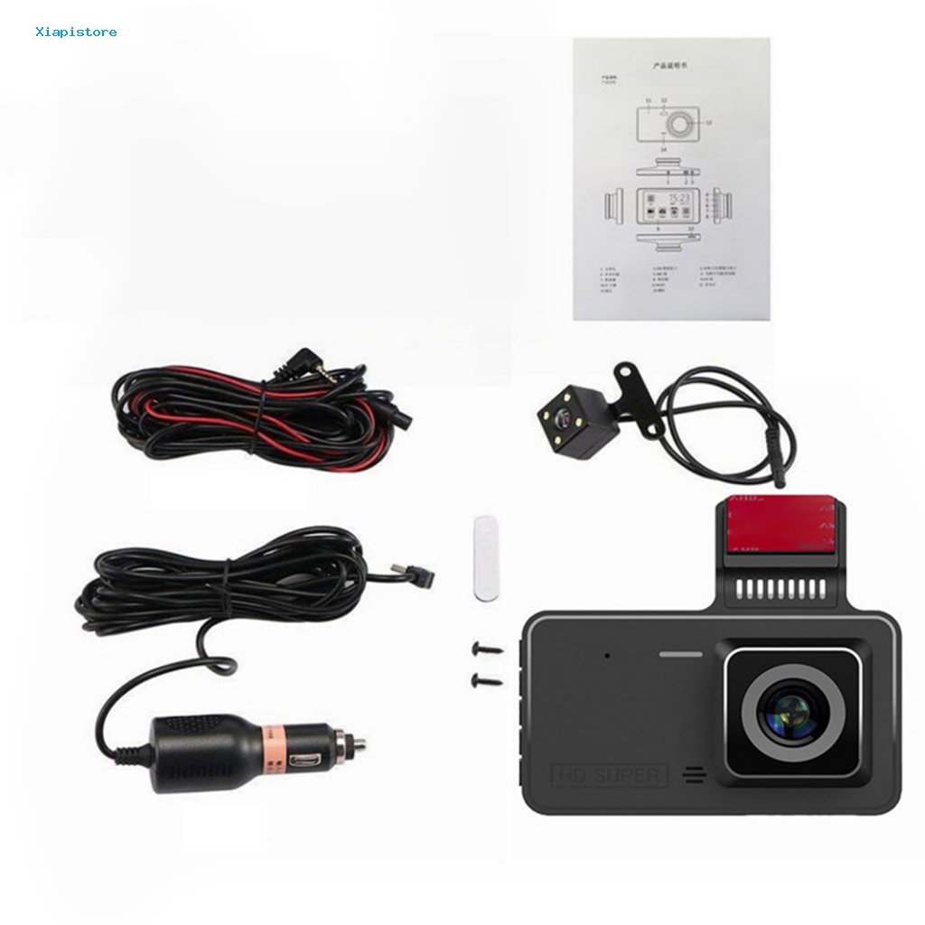 Camera Ghi Hình Cảm Ứng Góc Rộng 140 Độ 4 Inch Hỗ Trợ Thẻ TF Quay 1080P Cho Xe Hơi