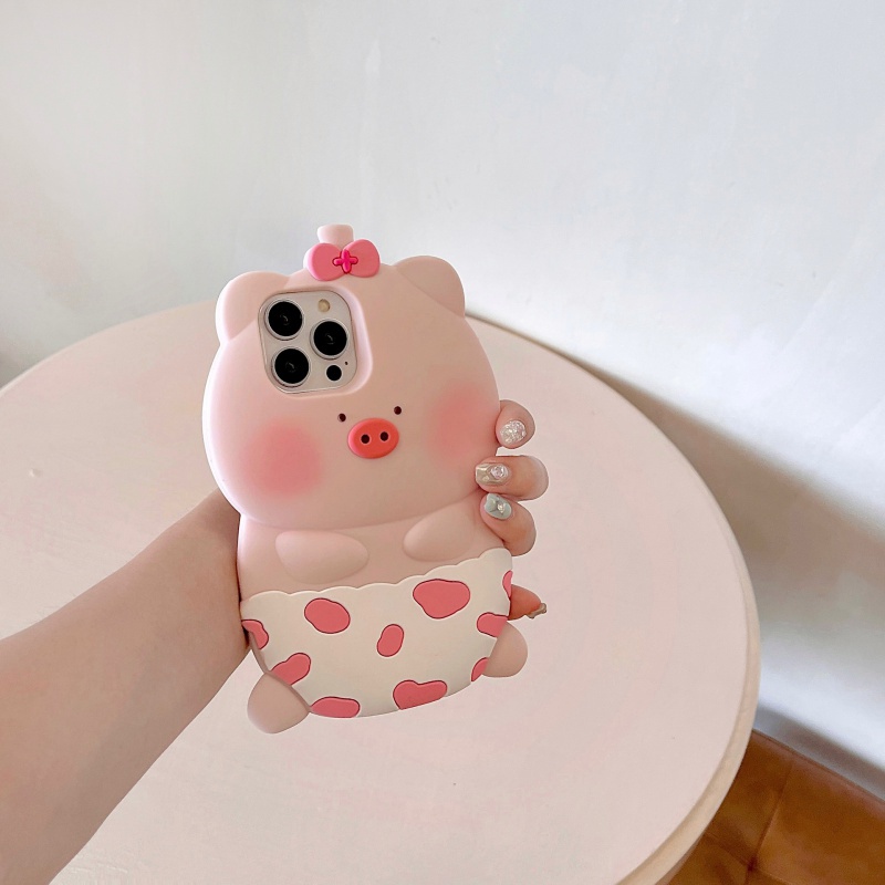 Ốp Điện Thoại Silicon Hình Heo Hoạt Hình 3D Cho iPhone 14promax 11 12 12Pro 12promax 13 casing 13Pro 13promax 14 14Pro iPhone14Pro