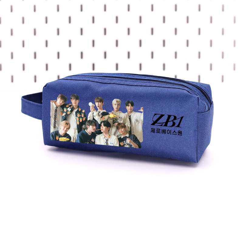 Túi Đựng Bút Bằng Vải Canvas Thiết Kế Hình Kpop ZEROBASEONE ZB1 Dễ Thương Ốp