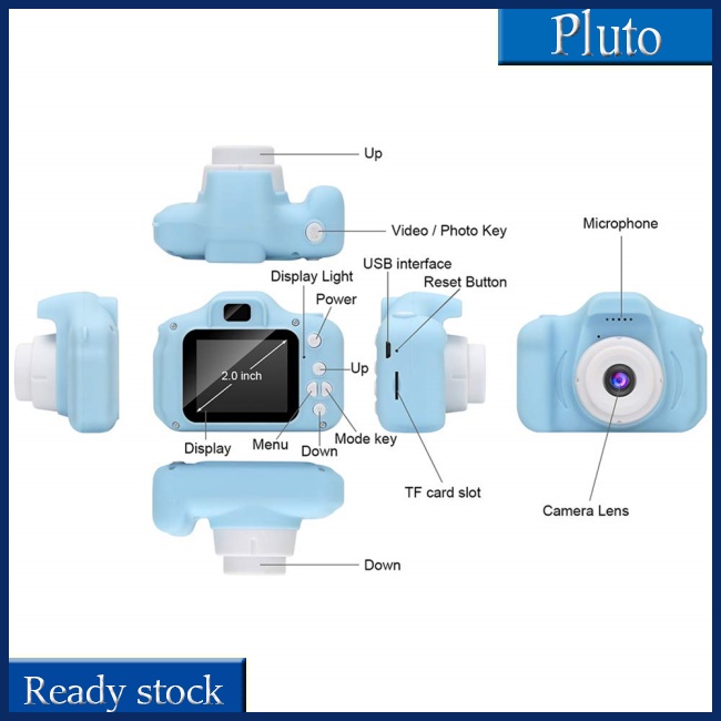 Mới Máy Ảnh Kỹ Thuật Số X2000 HD 1080P Màn Hình 2 Inch Cho Bé 3-8 Tuổi