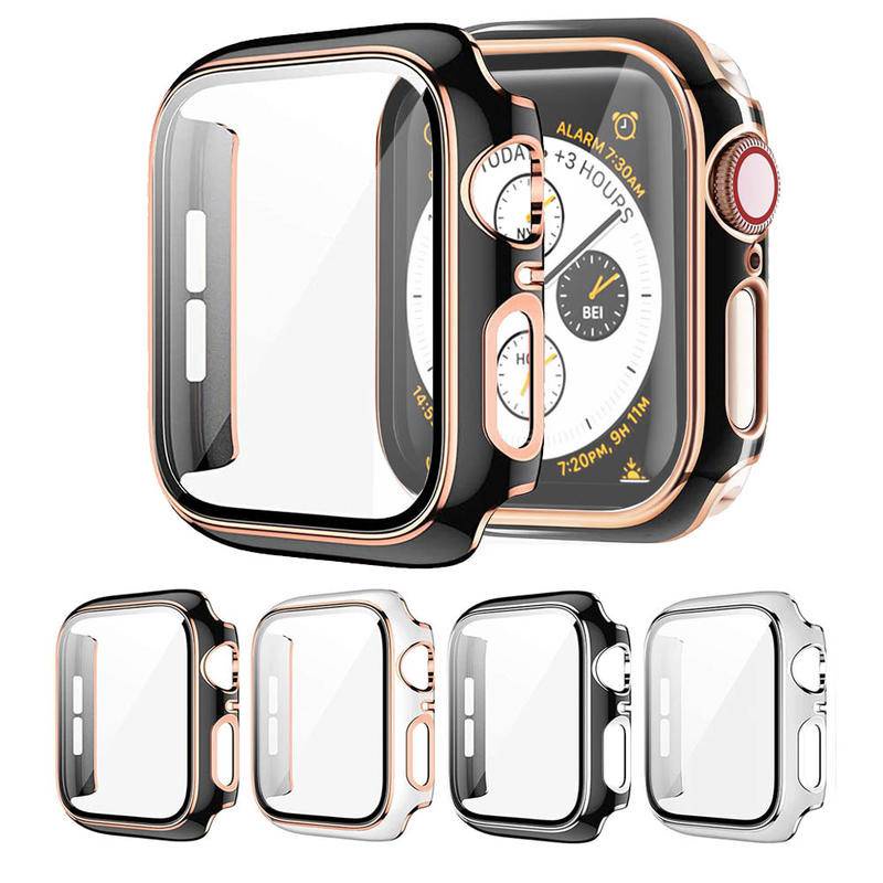 Ốp Chống Thấm Nước Cho Apple Watch Cover Series 8 7 6 SE 5 4 Kính Bảo Vệ Màn Hình + Ốp Lưng 45mm 44m