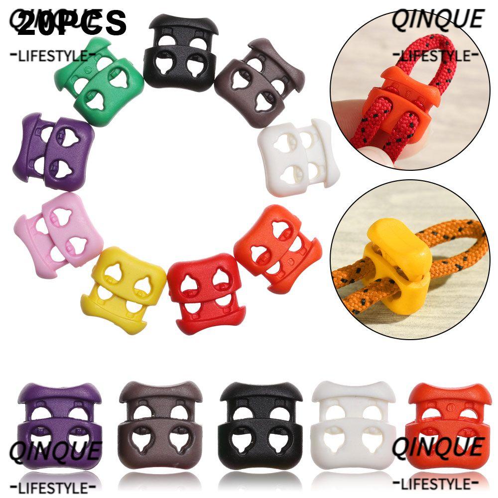 Set 20 Nút Chặn Dây Giày Hai Lỗ Chất Lượng Cao Nhiều Màu Sắc