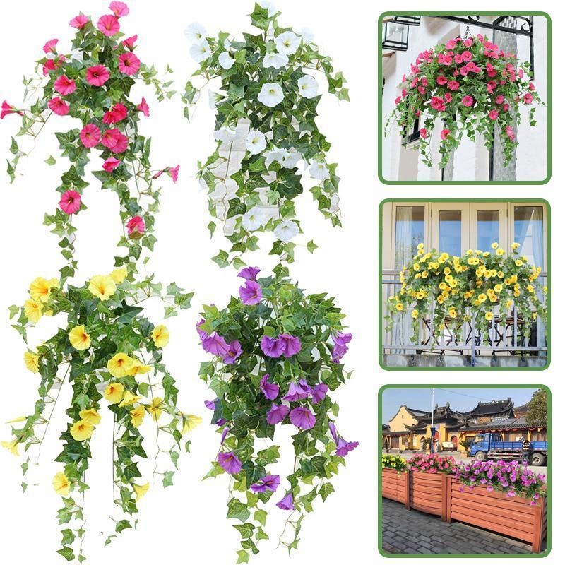 Giỏ Hoa Lan Nhân Tạo Treo Tường 65cm Trang Trí Tiệc Cưới