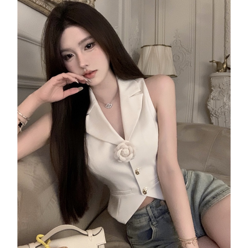 Áo Sơ Mi Không Tay Thời Trang Mùa Hè Quyến Rũ Cho Nữ