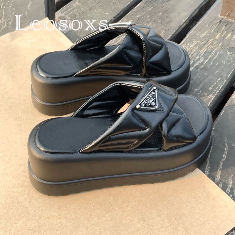Leosoxs dép sandal nữ dép bánh mì nữ thời trang dép đế cao Chống Trượt 072407