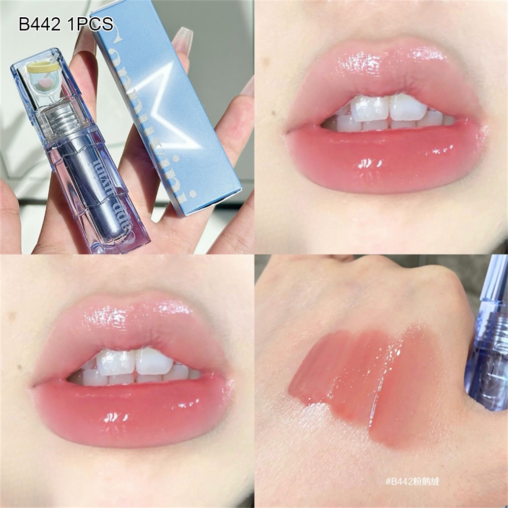 Son bóng dưỡng ẩm có độ bóng cao màu xanh trong suốt như gương Water Gloss Lip Tint JULYSTAR