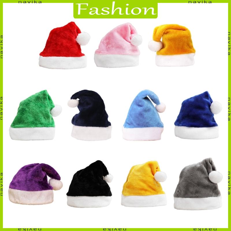 Mũ Hóa Trang Ông Già Noel Bằng Nhung Nhiều Màu Sắc Thoải Mái