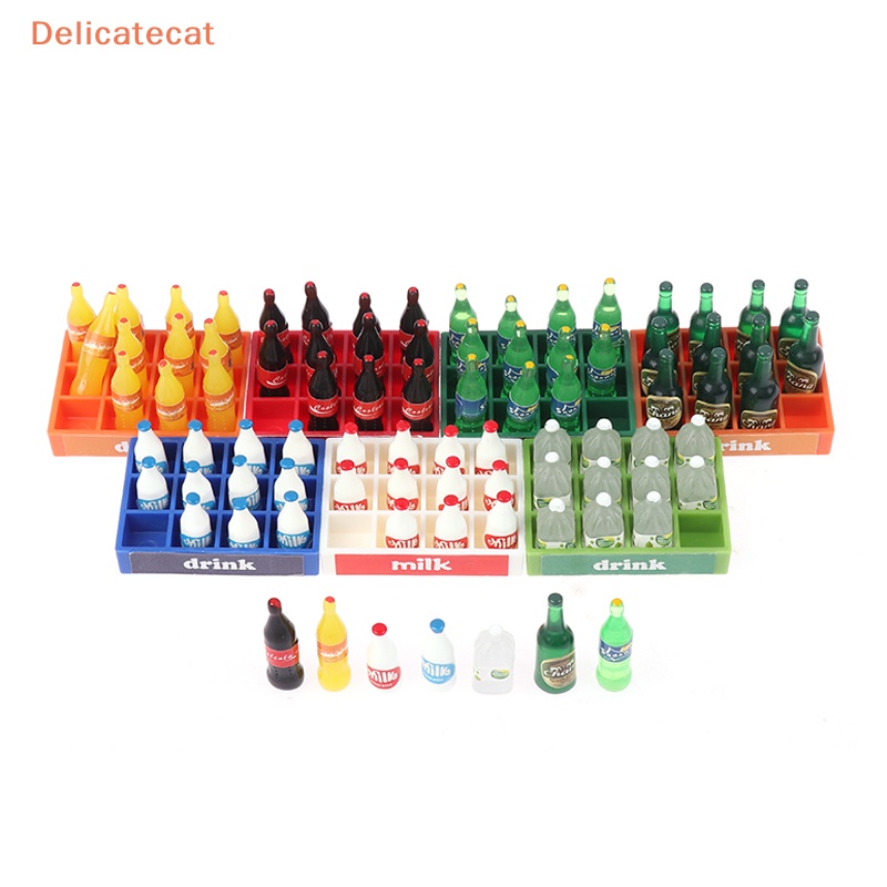 1 Bộ Mô Hình Chai Nước Ngọt / Lon Soda Mini Trang Trí Nhà Búp Bê