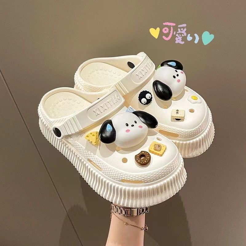 Hàng Có Sẵn Dép Sandal Nhẹ Nhàng Họa Tiết Kuromi Hoạt Hình Mùa Hè 2023 Dễ Thương Có Giá Bán Chạy Cho Nữ