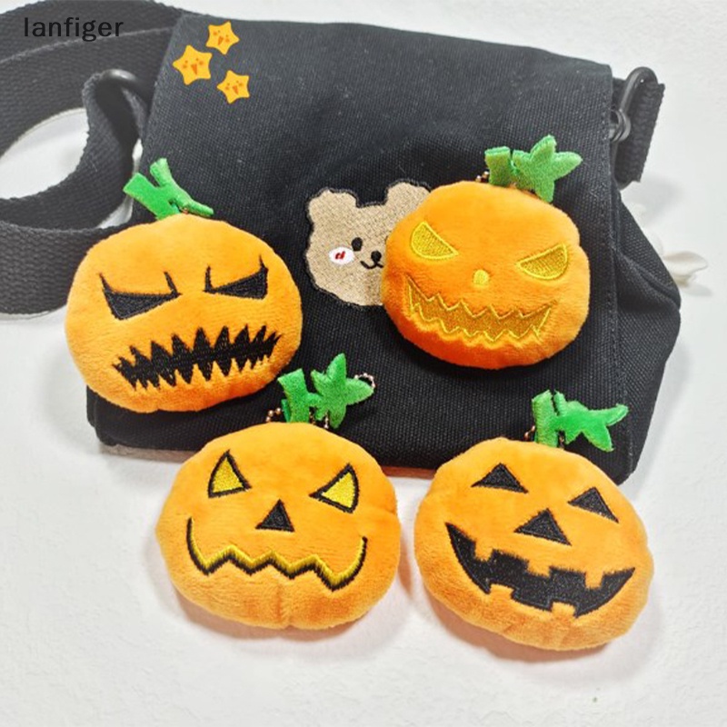 Móc Khóa Bông Hình Trái Bí Ngô Halloween Dễ Thương