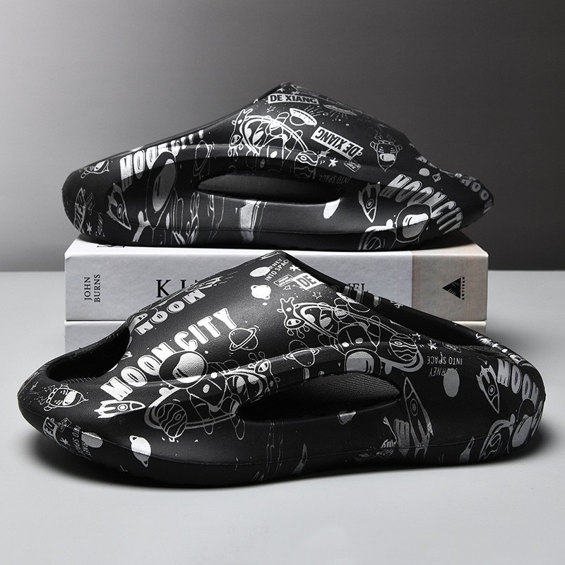 AYUER Dép Lê Đế Dày Họa Tiết Graffiti Yezzy Thời Trang Đi Biển Unisex AYUER AYZ9452-3