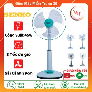 Quạt điện đứng senko l1638 - công suất 45w, 3 tốc độ gió, sải cánh 39cm - hàng chính hãng siêu rẻ