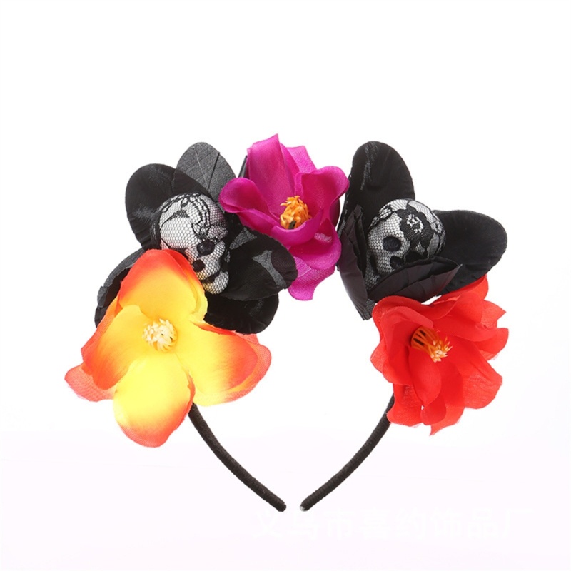 Halloween Skull Head Headband Headband Hair Hoop Headband Flower Decorative