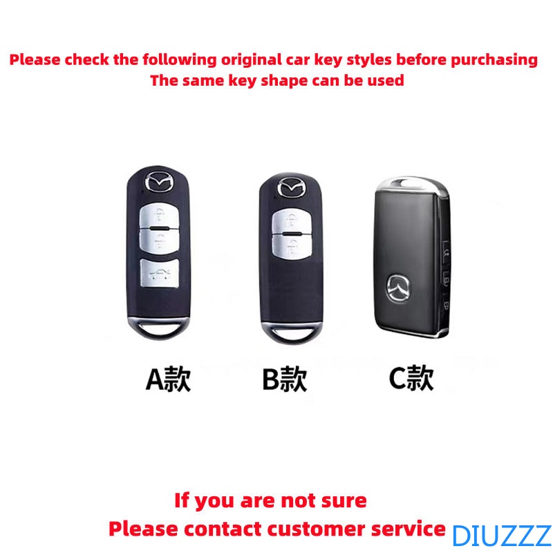 Vỏ Da Bảo Vệ Chìa Khóa Xe Hơi 2 3 4 Nút Cho Mazda 2 3 6 Axela Atenza CX-7 CX8 CX-5 CX5 CX-3 CX-9