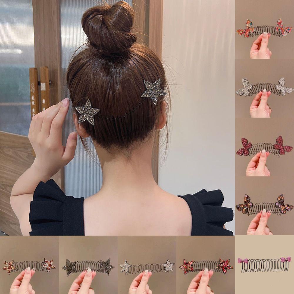 Mxmusty Giá Đỡ Lược Cài Tóc Hình Nơ Chữ U Vô Hình Ngọt Ngào