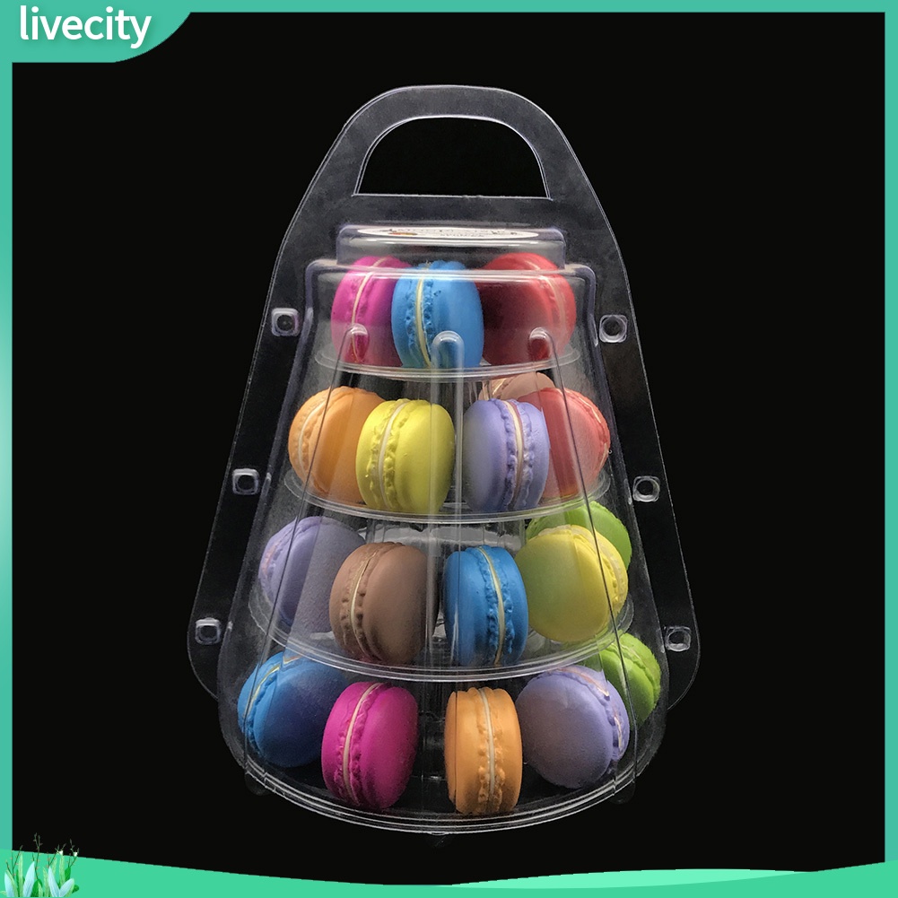 Lễ hội 4 tầng trưng bày tiệc sinh nhật đám cưới bánh macaron đế tháp cupcake