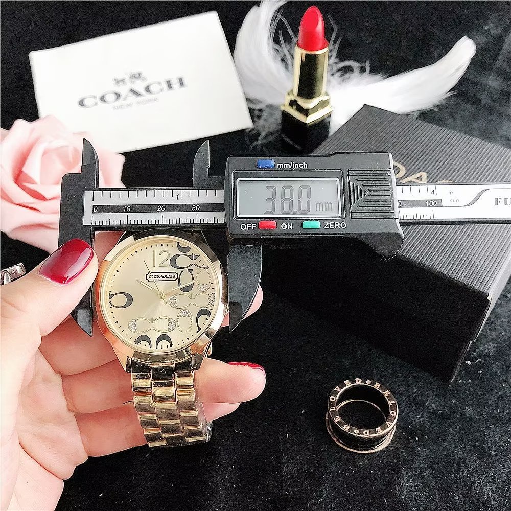 Đồng Hồ Nữ Dây Da Mặt Tròn Đính Đá Thời Trang