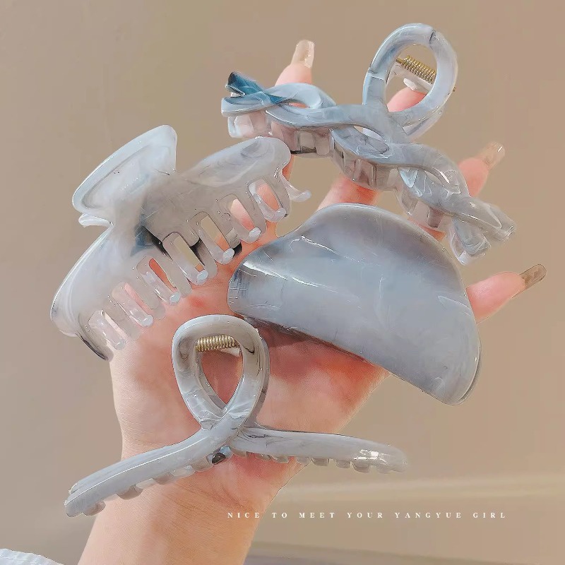 Kẹp Tóc Hình Cá Mập Bằng acrylic Đơn Giản Thời Trang