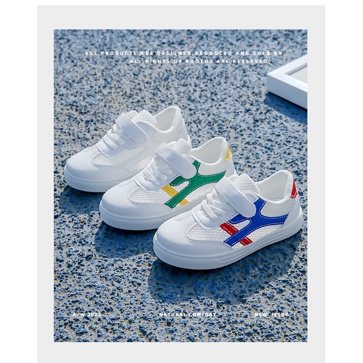 Giày Thể Thao Đế Mềm Phối Lưới Thoáng Khí Thời Trang Mùa Hè 2023 Cho Bé Trai Tiểu Học