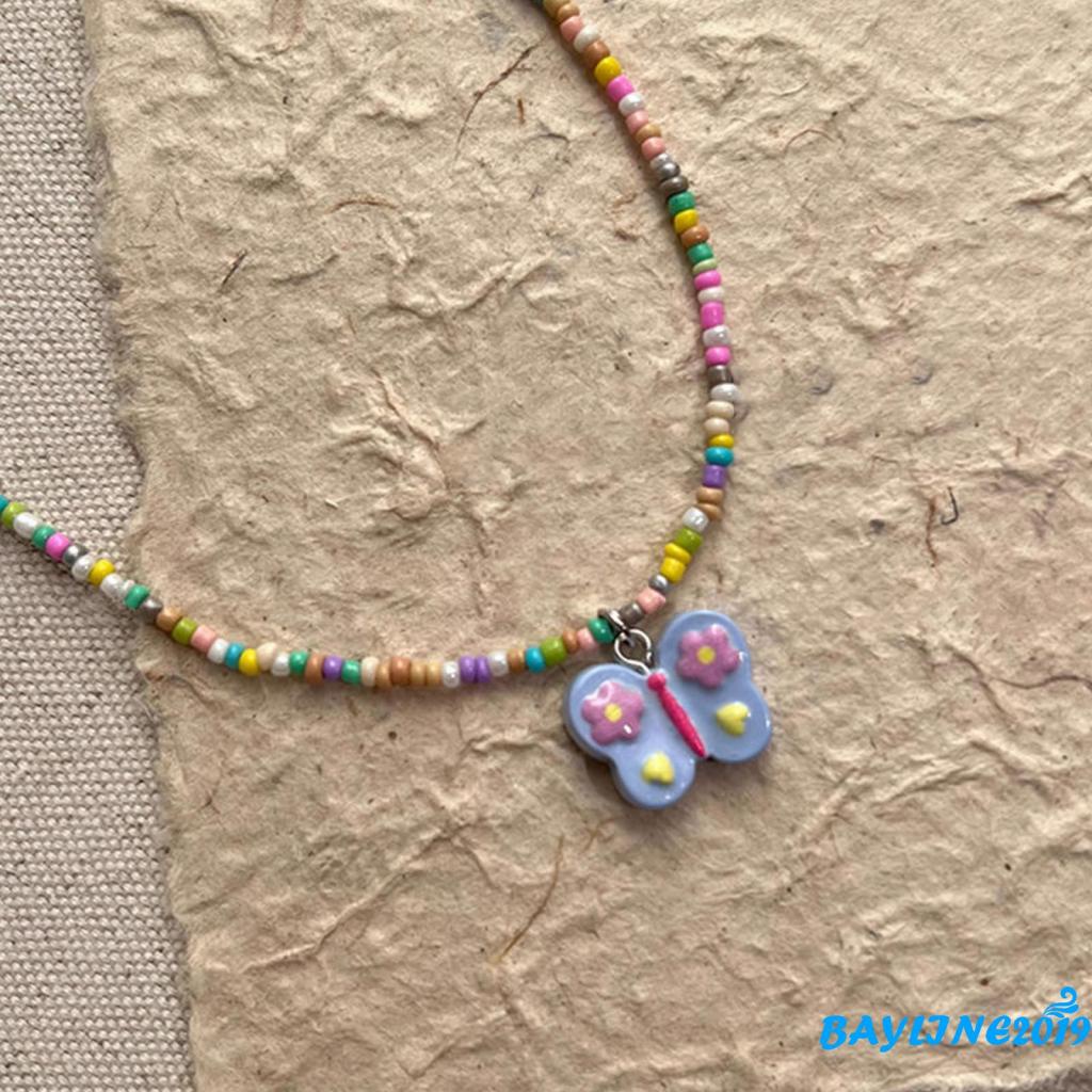 Vòng cổ Chuỗi Hạt Nhiều Màu Mặt Hình Búp Bê Barbie Cho Nữ