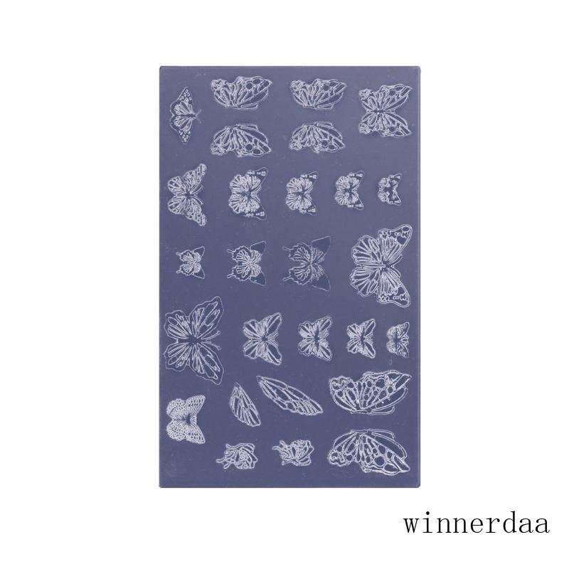 Khuôn Trang Trí Móng Tay Bằng Silicone Epoxy UV Hình Bướm Ba Chiều