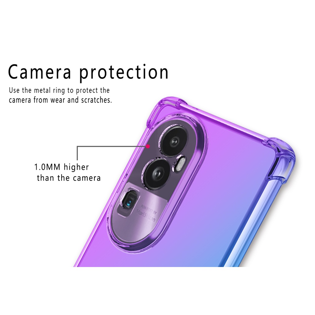 Ốp Điện Thoại Silicon Màu Gradient Cho Oppo Reno 10 Pro Plus Reno 10 Pro + 9 Pro Reno8T 9