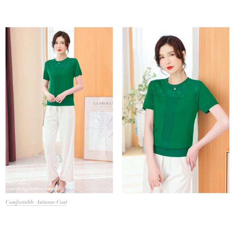 Áo Thun Tay Ngắn Thiết Kế Mỏng Thoáng Khí Thời Trang Mùa Hè Mới Dành Cho Nữ