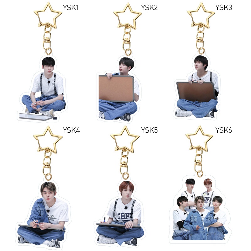 Bh kpop txt men's group acrylic keychain bag mặt dây chuyền