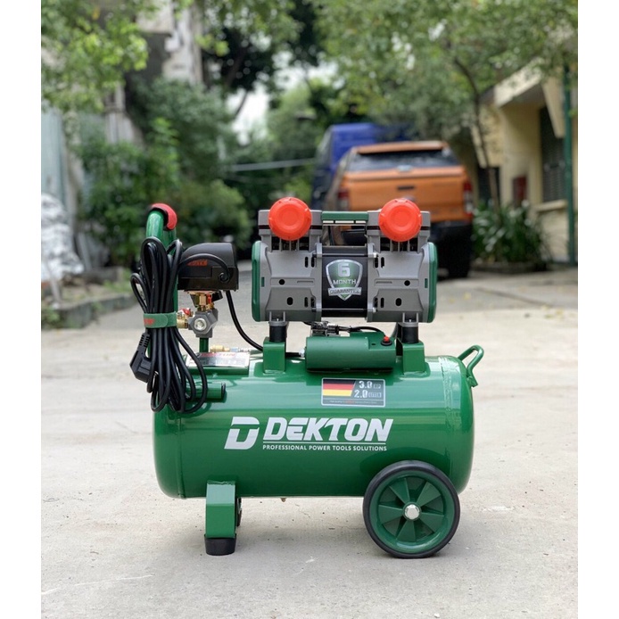 Máy nén khí Dekton Dk 3930 2hp 30L êm nạp hơi cực nhanh 55s đầy bình ko dầu 2022 new 100% trùm sĩ máy móc