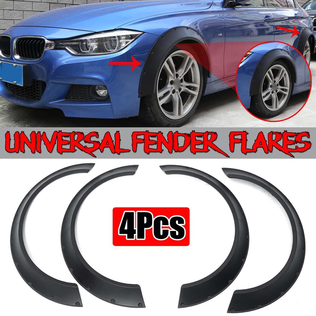 Universal 4x car wide fender flares wheel arches mud guards cho mitsubishi lancer evolution eclipse cho subaru wrx sti impreza